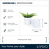 18cm Round Sandstone Plastic Plant Pot White - Set of 2